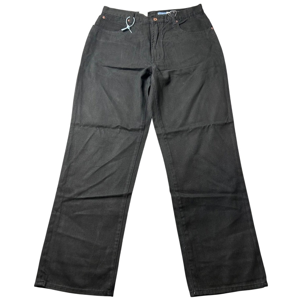 VTG‎ AZZURE Jean Black Denim Pants Straight Fit Size 36W x 34L M4058 NEW NWOT
